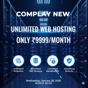 Rs 9999 Unlimited web hosting